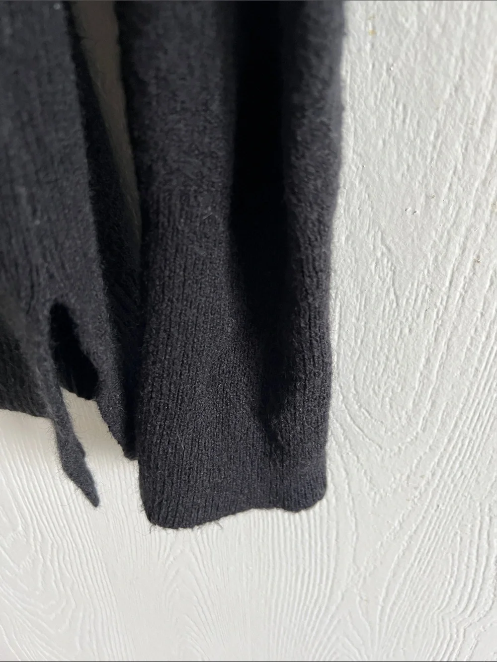 J. Crew V Neck Front Pocket Tunic Sweater Womens Large Black